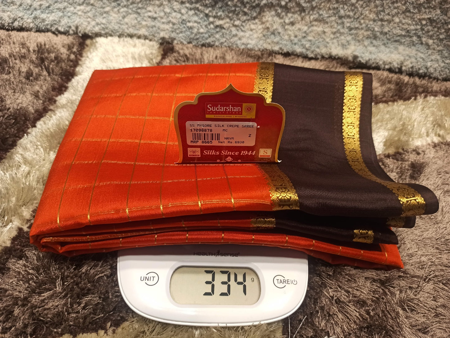 Pure Mysore Silk Saree ( 60 Grams )