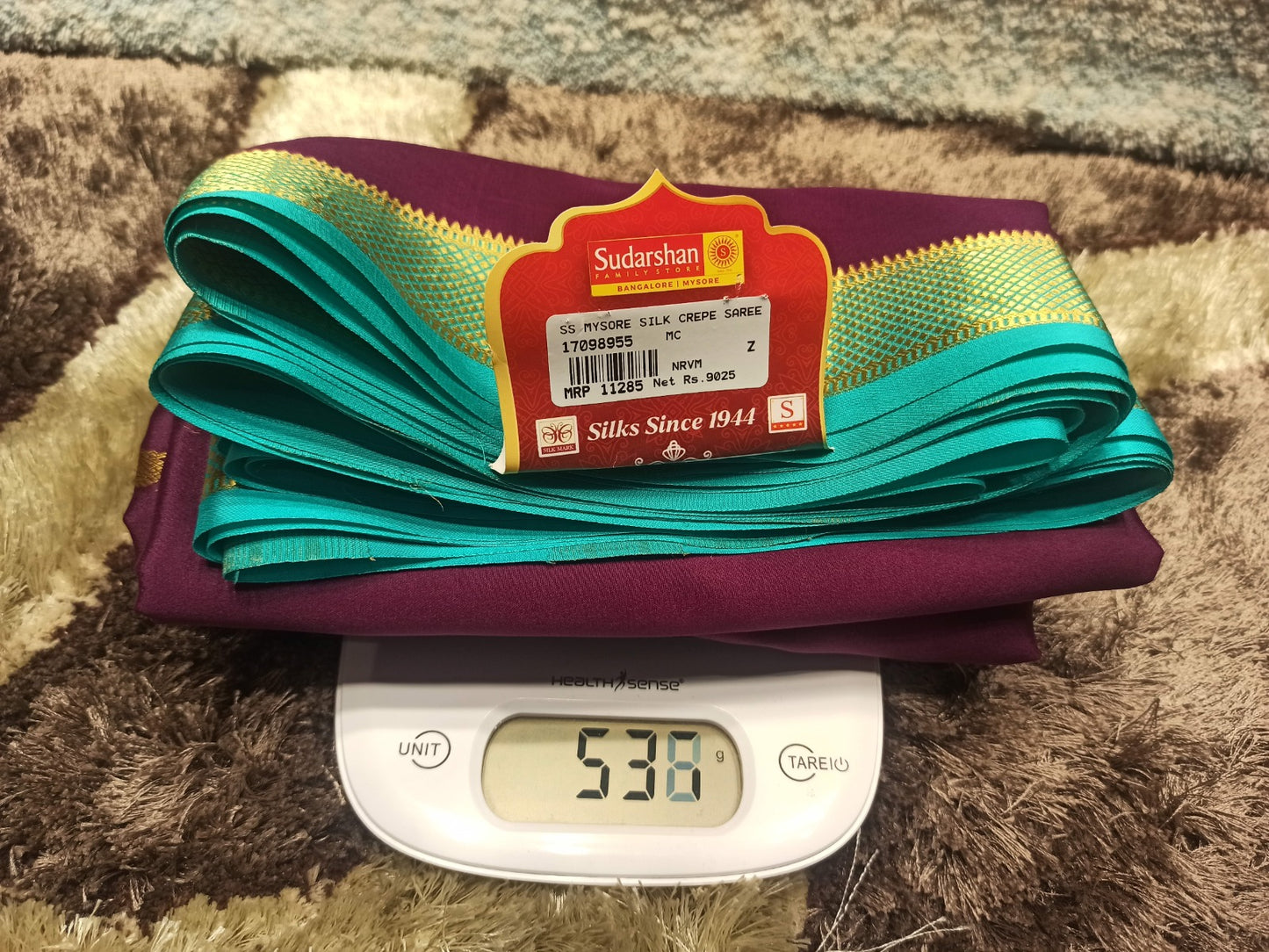 Pure Mysore Silk Saree.