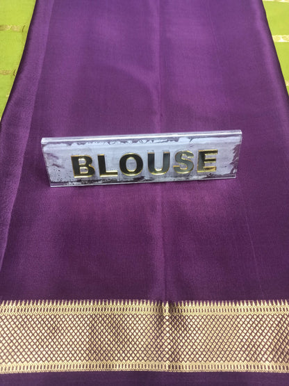Pure Mysore Silk Saree.