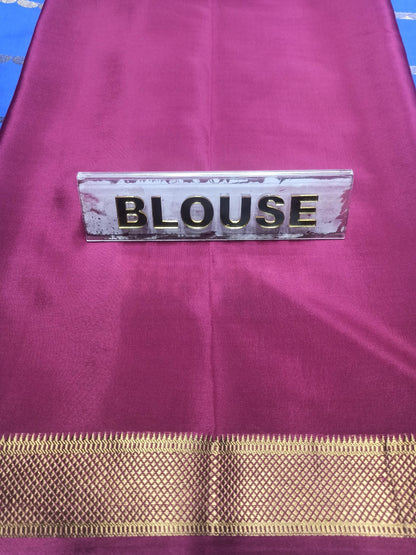 Pure Mysore Silk Saree.