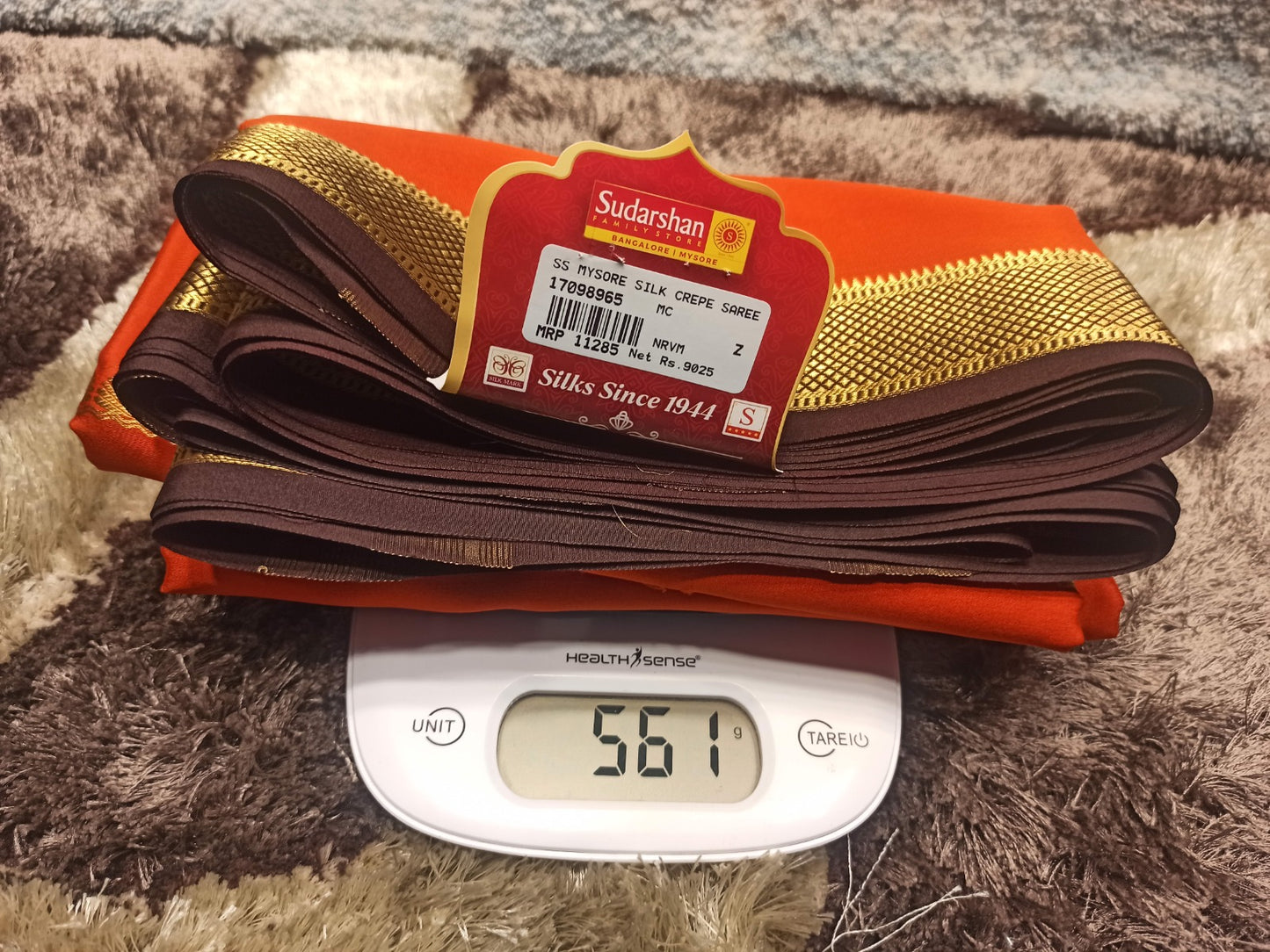 Pure Mysore Silk Saree.