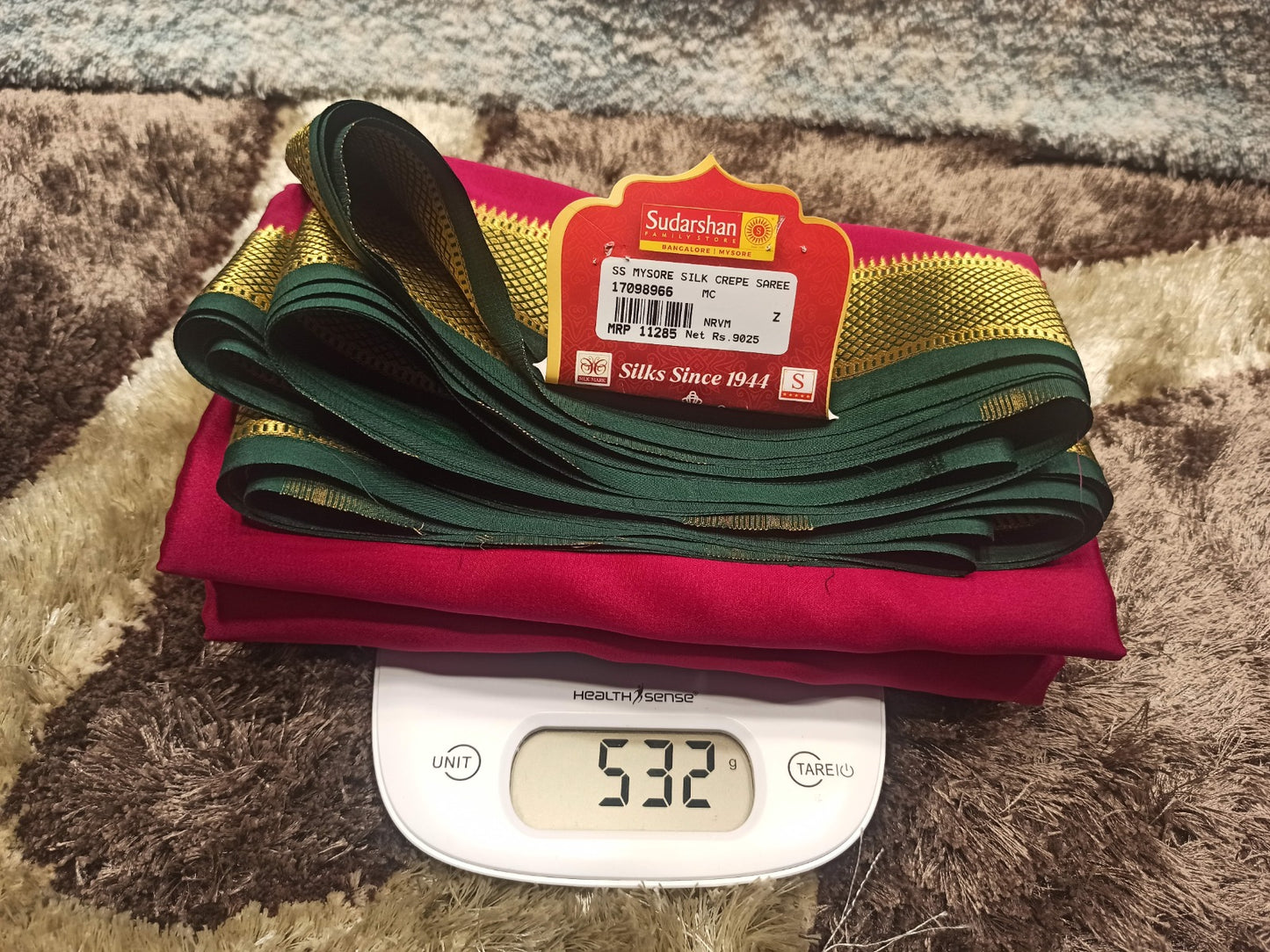 Pure Mysore Silk Saree.