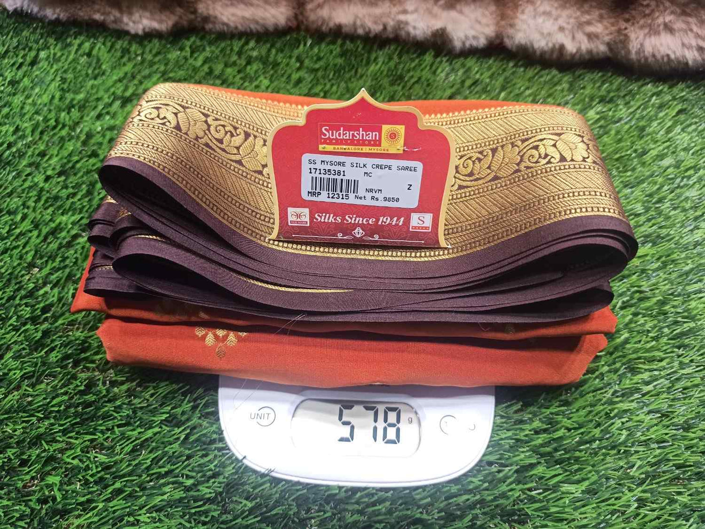 Pure Mysore Silk Saree.