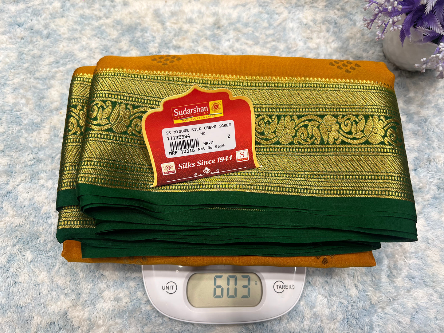 Pure Mysore Silk Saree.