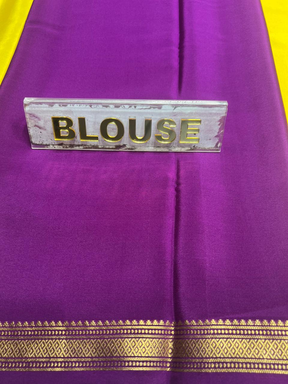 Pure Mysore Silk Saree.