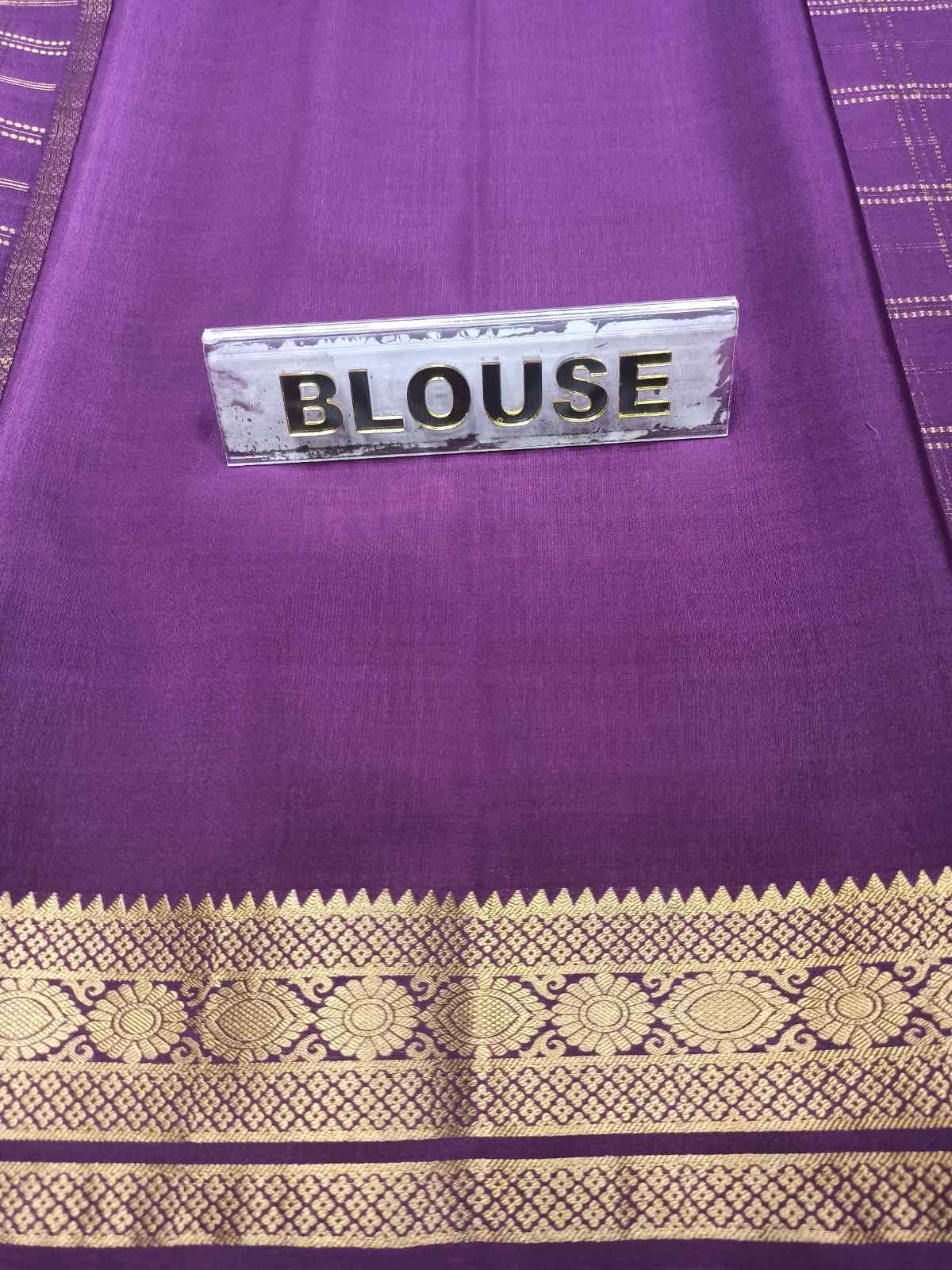 Pure Mysore Silk Saree.