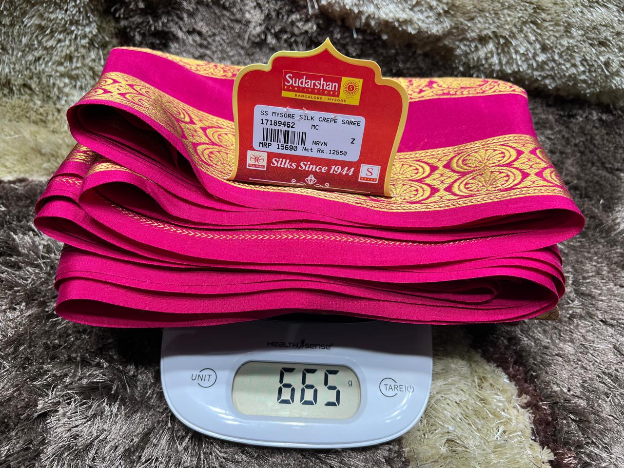 Pure Mysore Silk Saree.