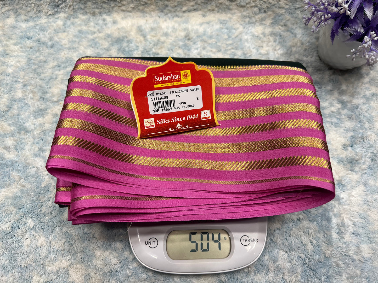 Pure Mysore Silk Saree.