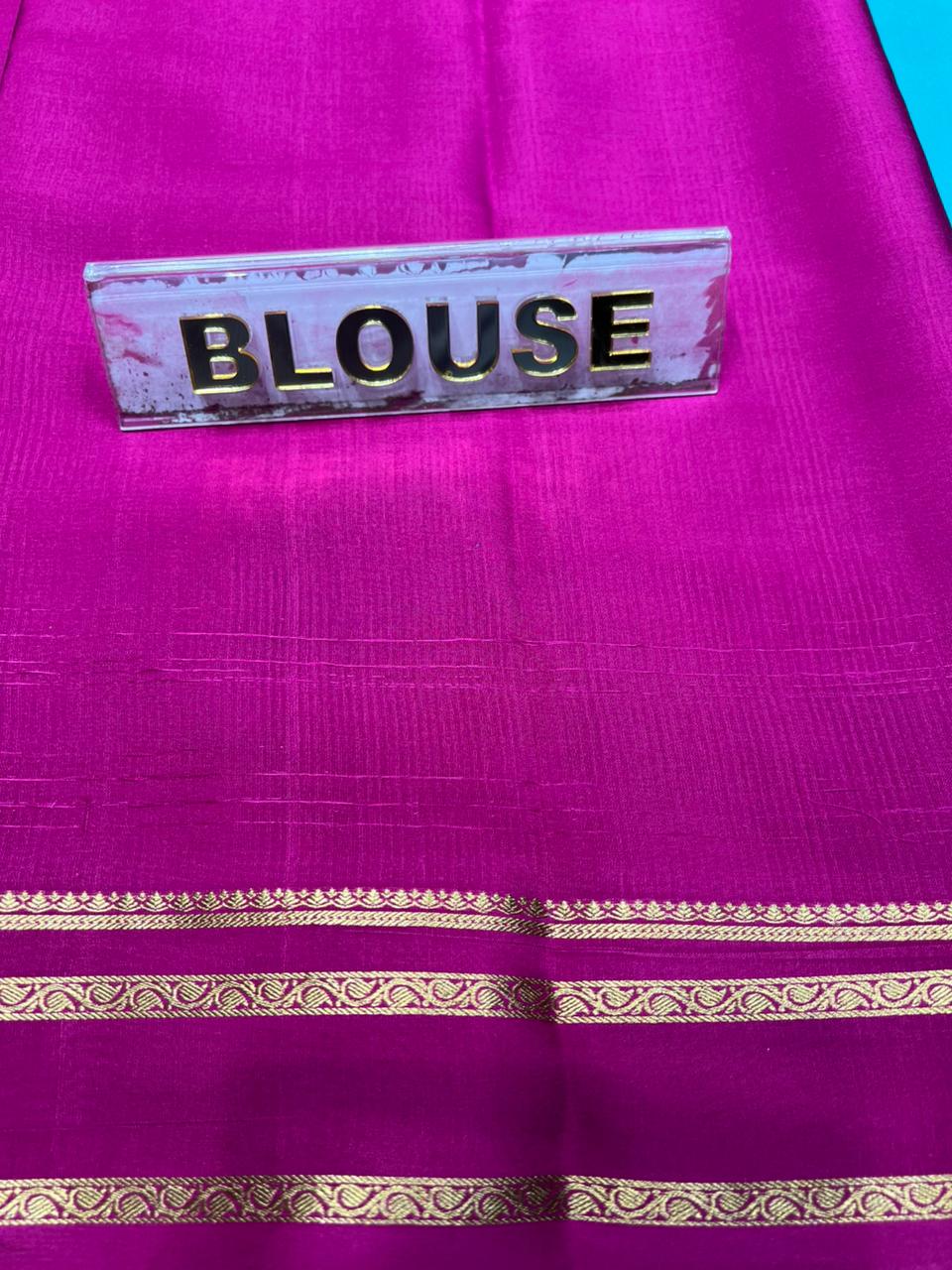 Pure Mysore Silk Saree.