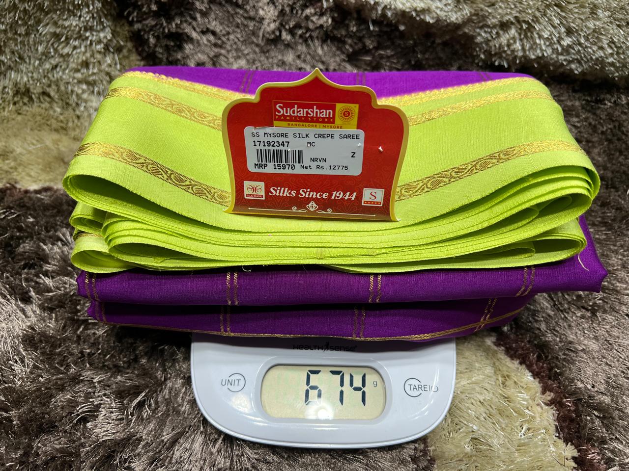 Pure Mysore Silk Saree.