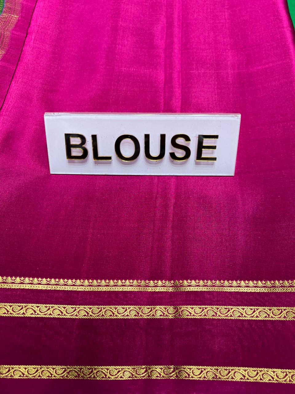 Pure Mysore Silk Saree.