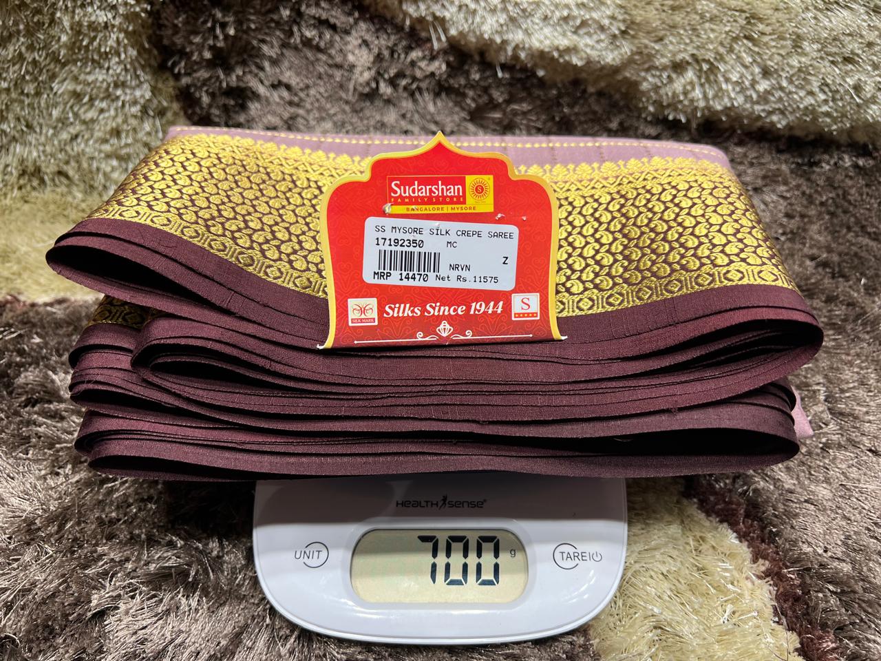 Pure Mysore Silk Saree.