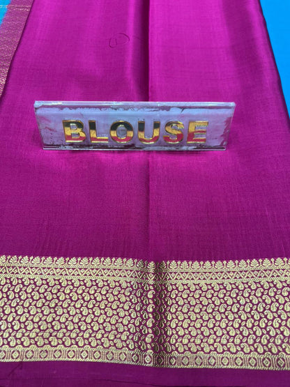 Pure Mysore Silk Saree.