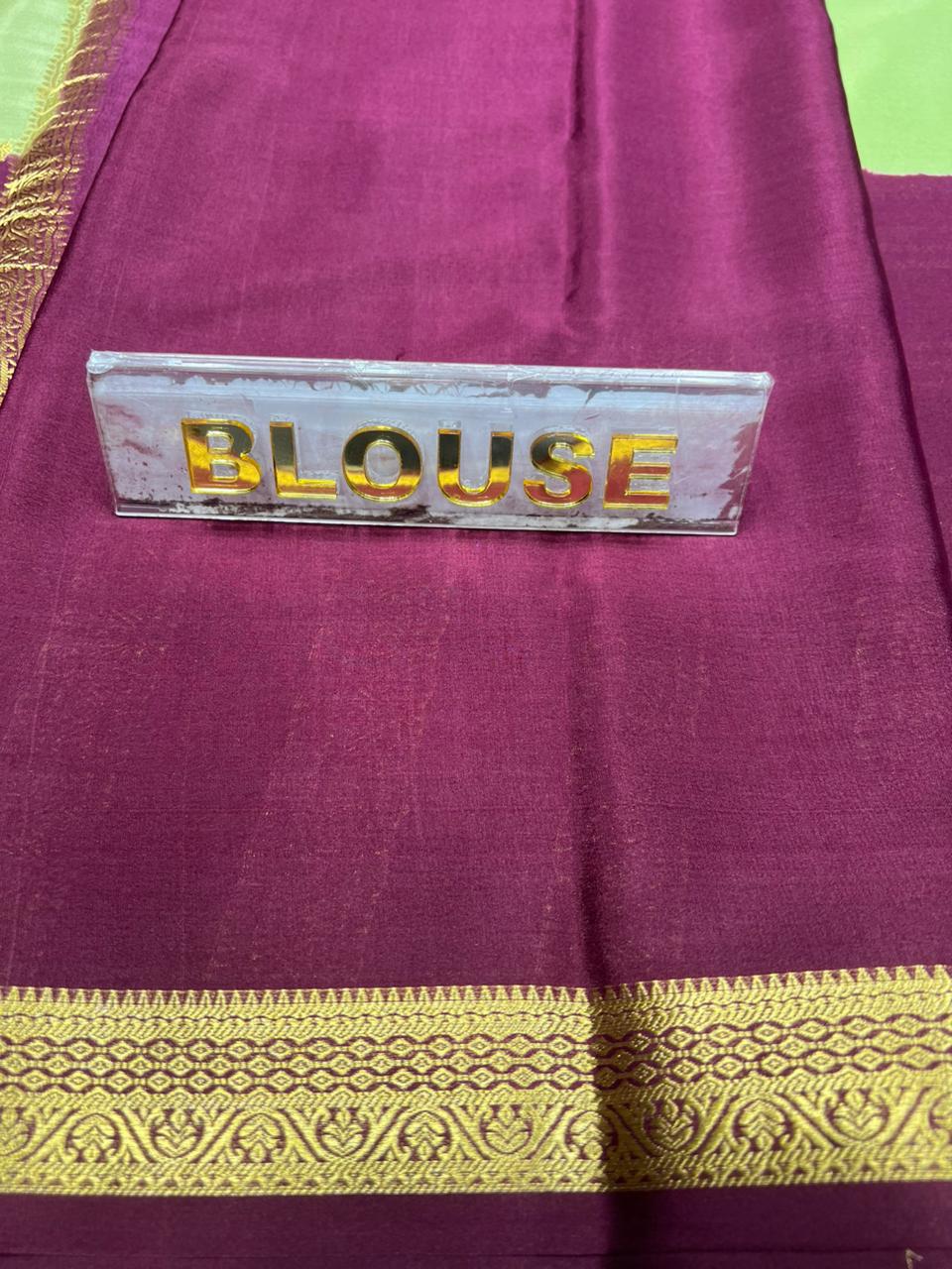 Pure Mysore Silk Saree.