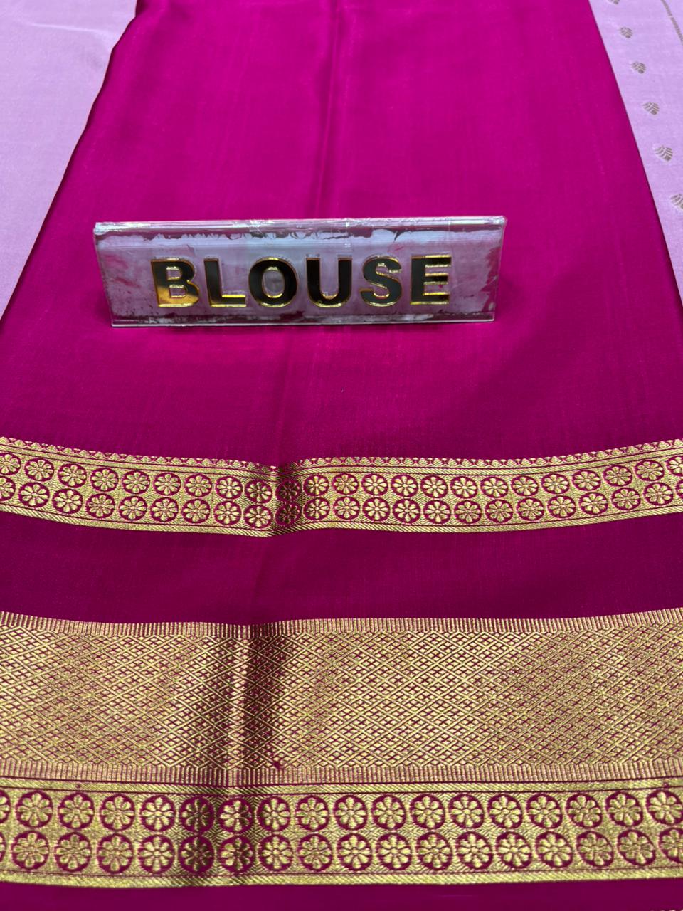Pure Mysore Silk Saree.