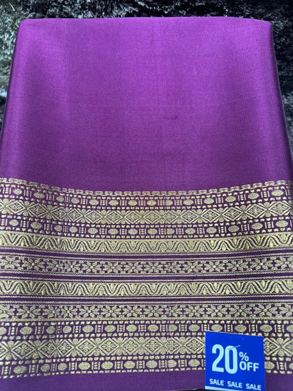 Pure Mysore Silk Saree.( 100 Gsm )