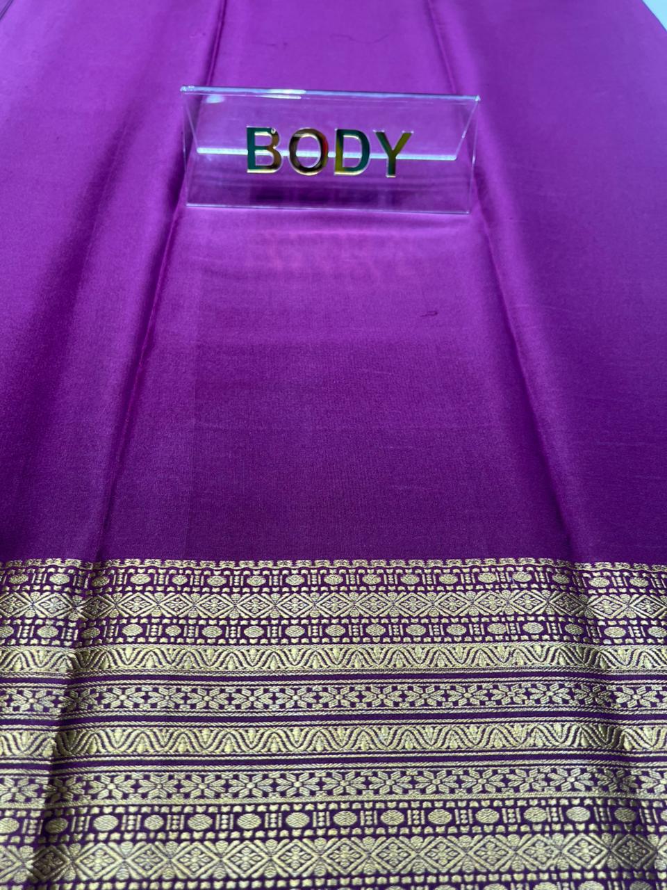 Pure Mysore Silk Saree.( 100 Gsm )