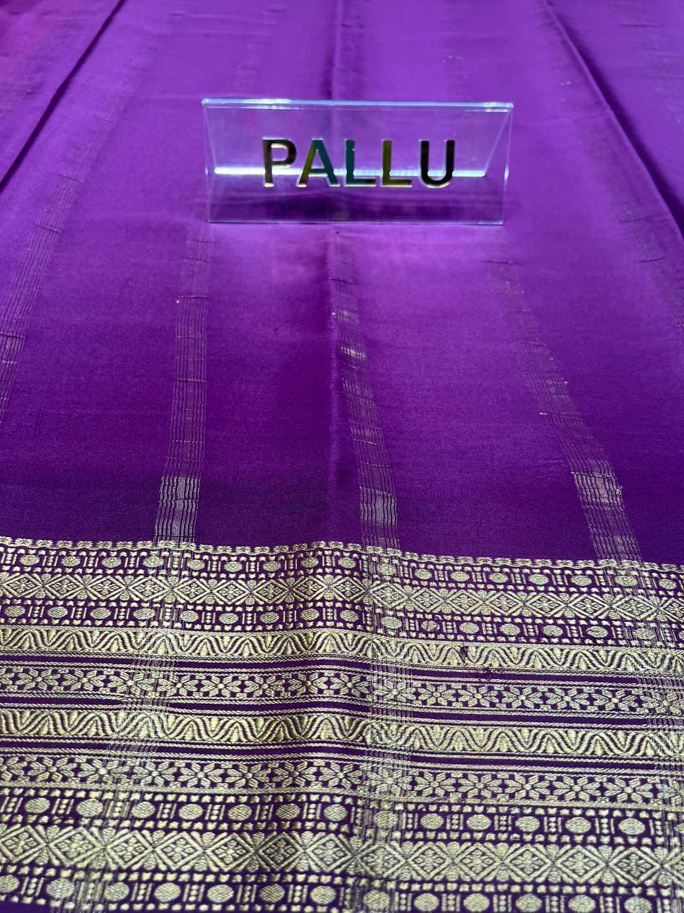 Pure Mysore Silk Saree.( 100 Gsm )