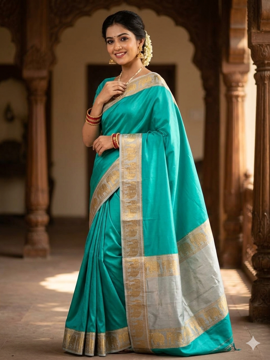 Pure Mysore Silk Saree.