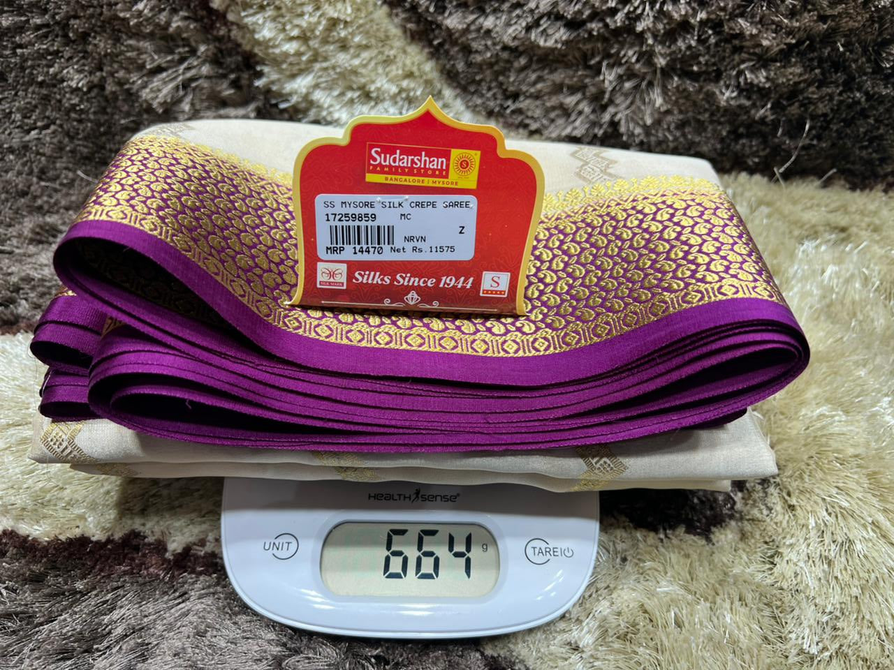 Pure Mysore Silk Saree.