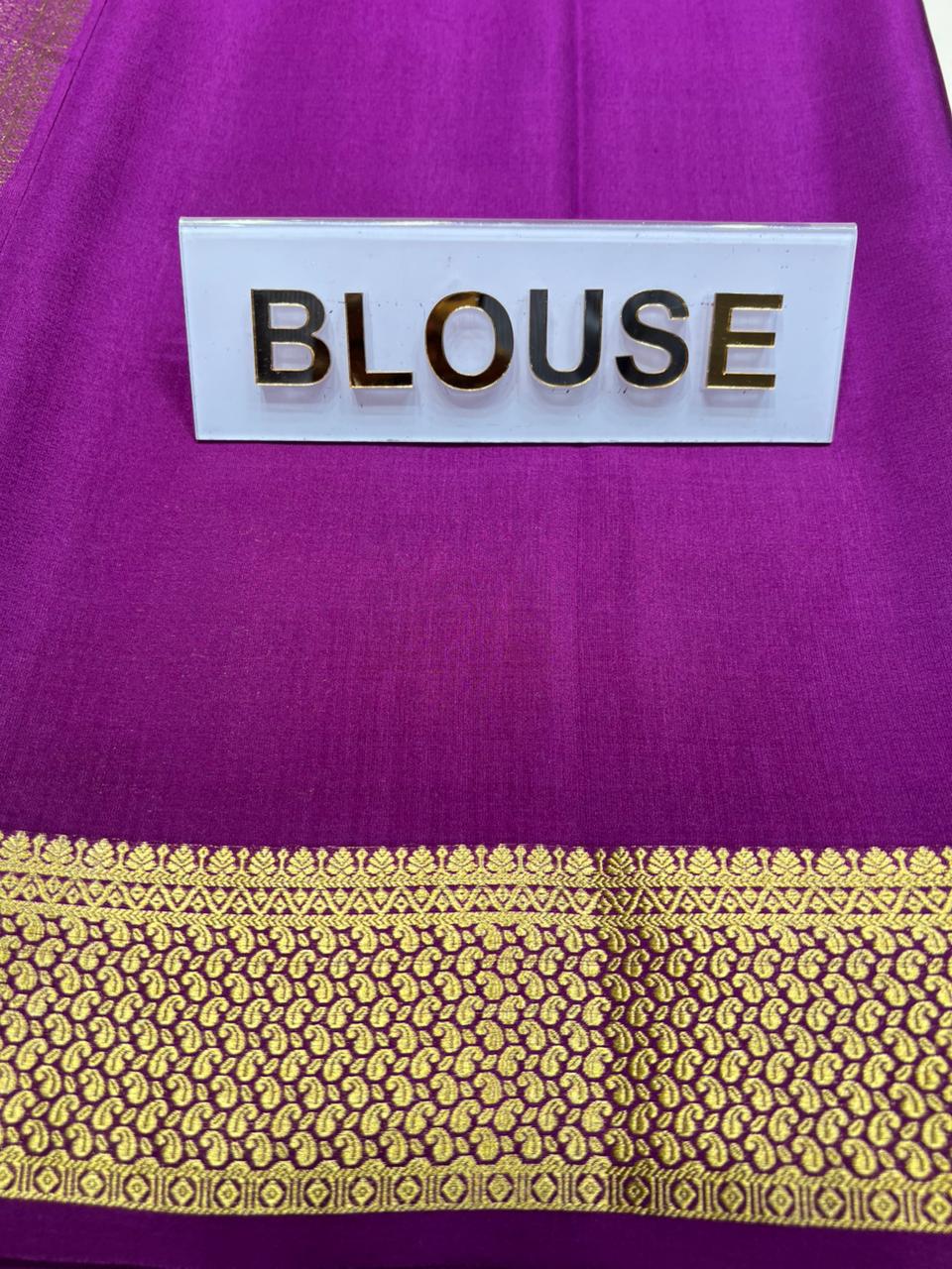 Pure Mysore Silk Saree.