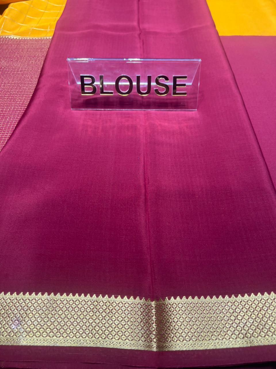 Pure Mysore Silk Saree.