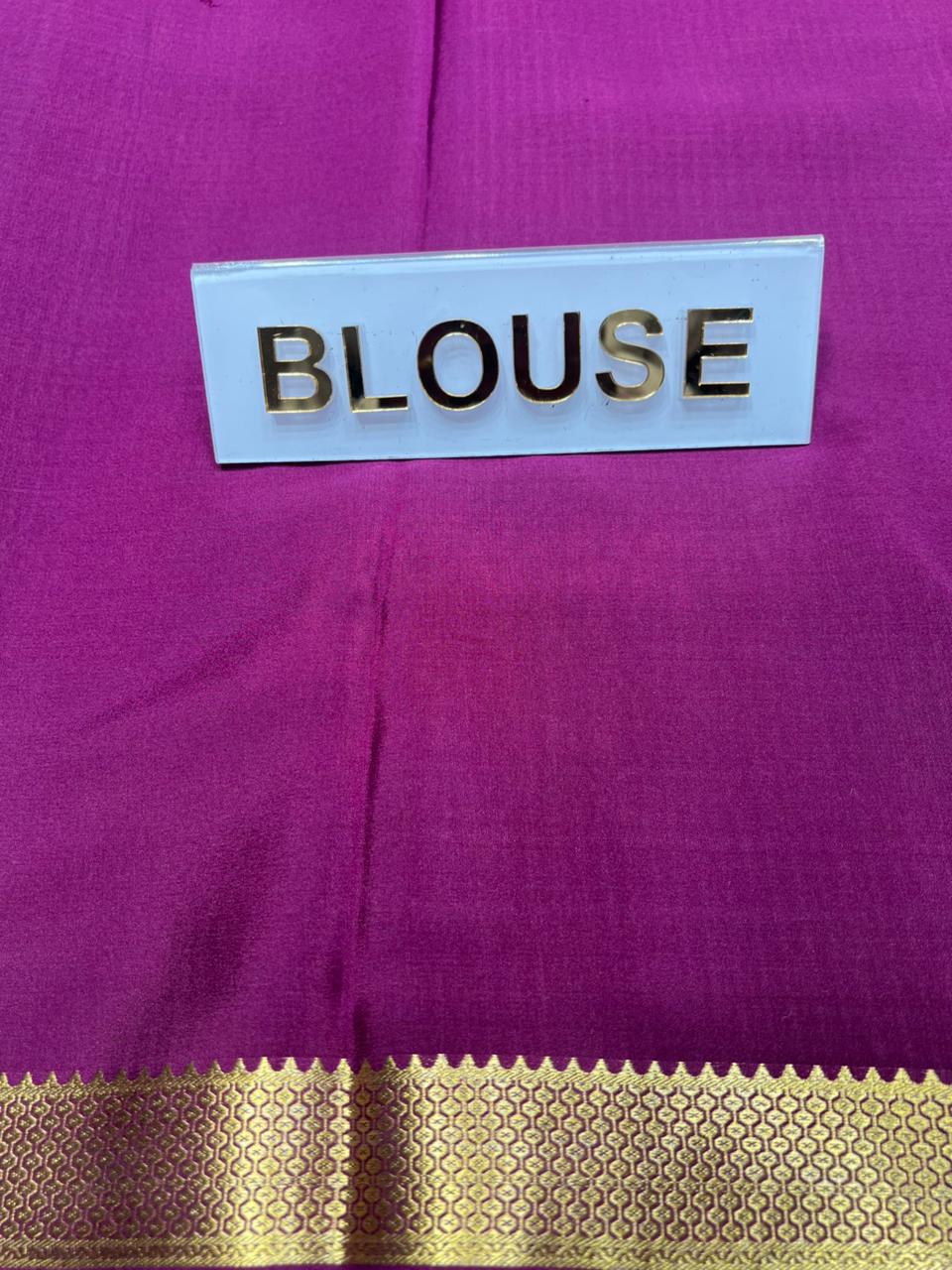 Pure Mysore Silk Saree.