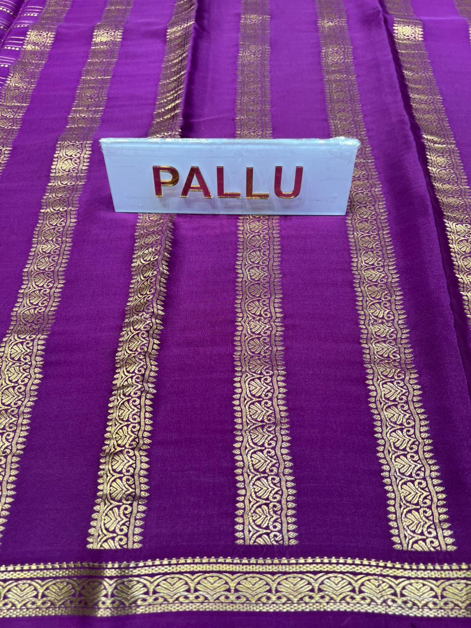 Pure Mysore Silk Saree.