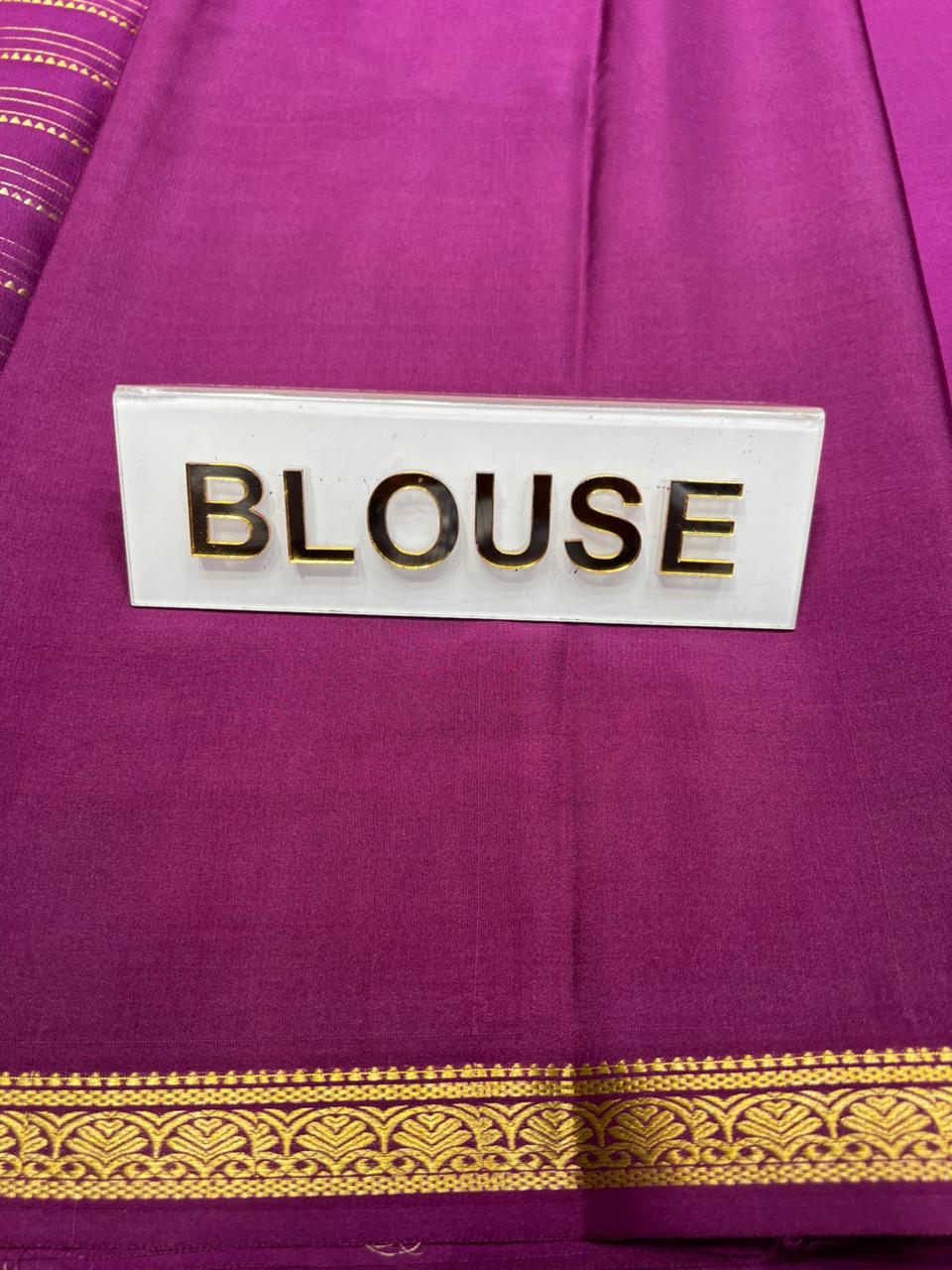 Pure Mysore Silk Saree.