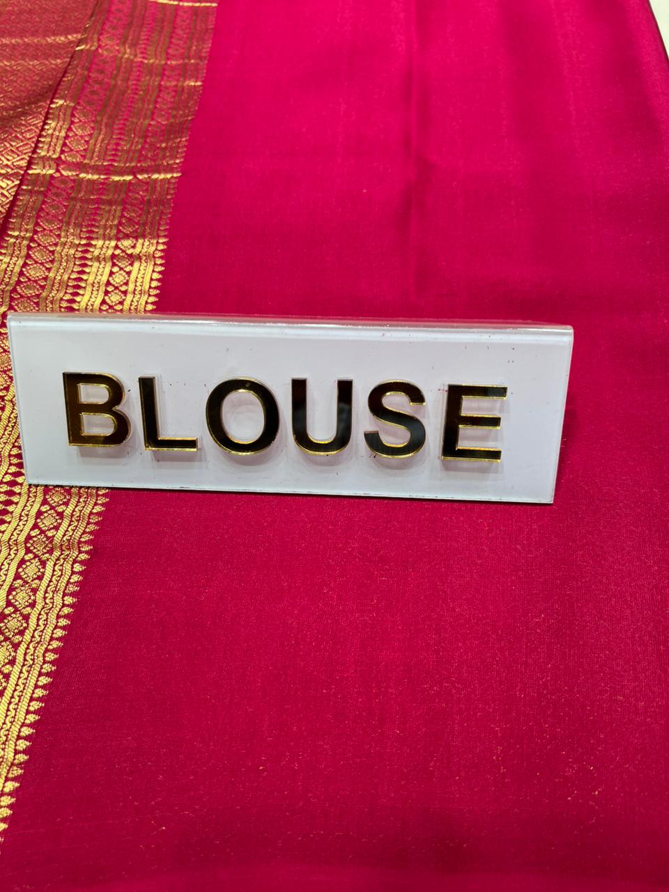 Pure Mysore Silk Saree.