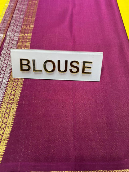 Pure Mysore Silk Saree.