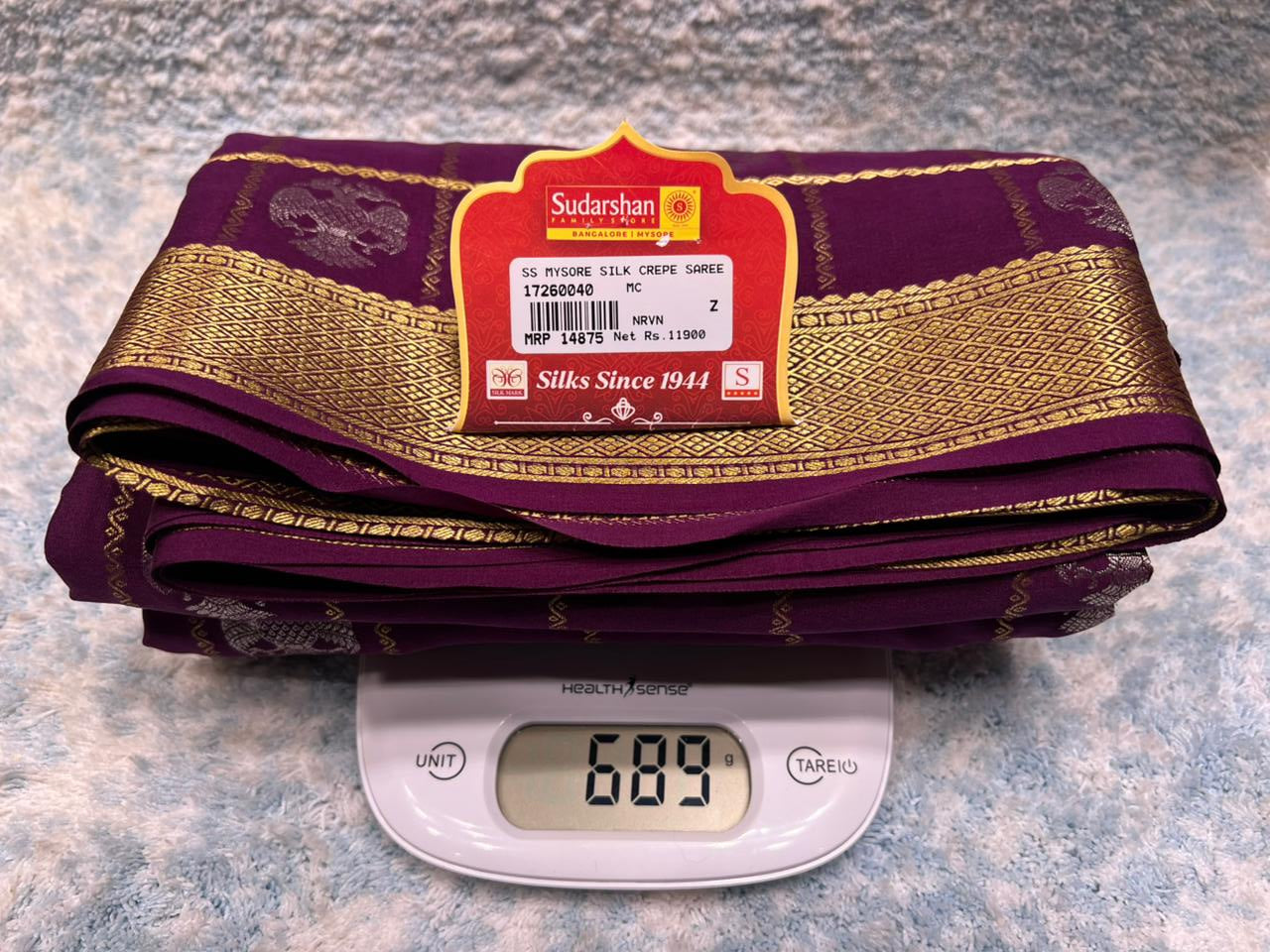 Pure Mysore Silk Saree.