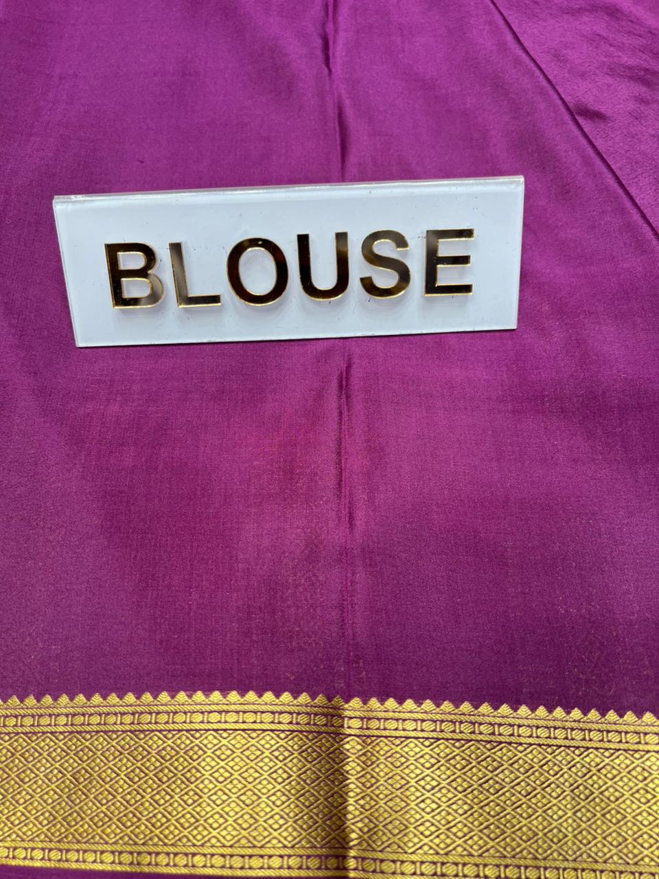 Pure Mysore Silk Saree.