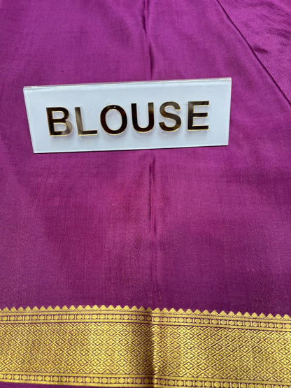 Pure Mysore Silk Saree.