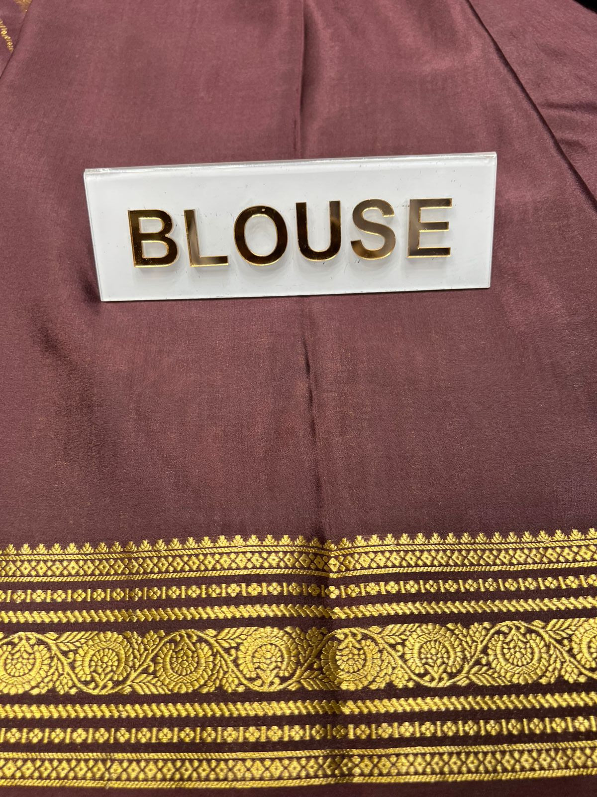 Pure Mysore Silk Saree.