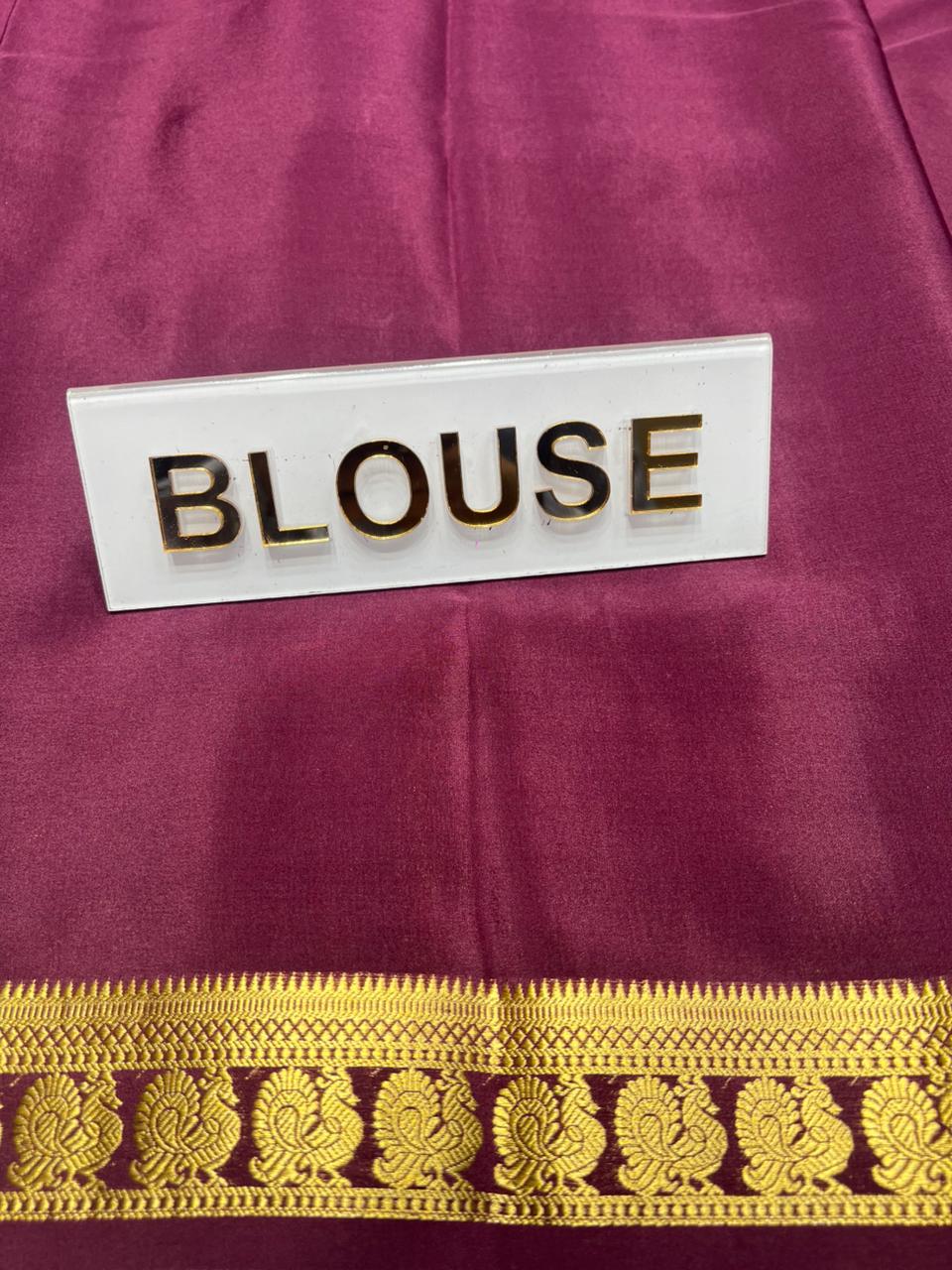 Pure Mysore Silk Saree.
