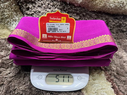 Pure Mysore Silk Saree.