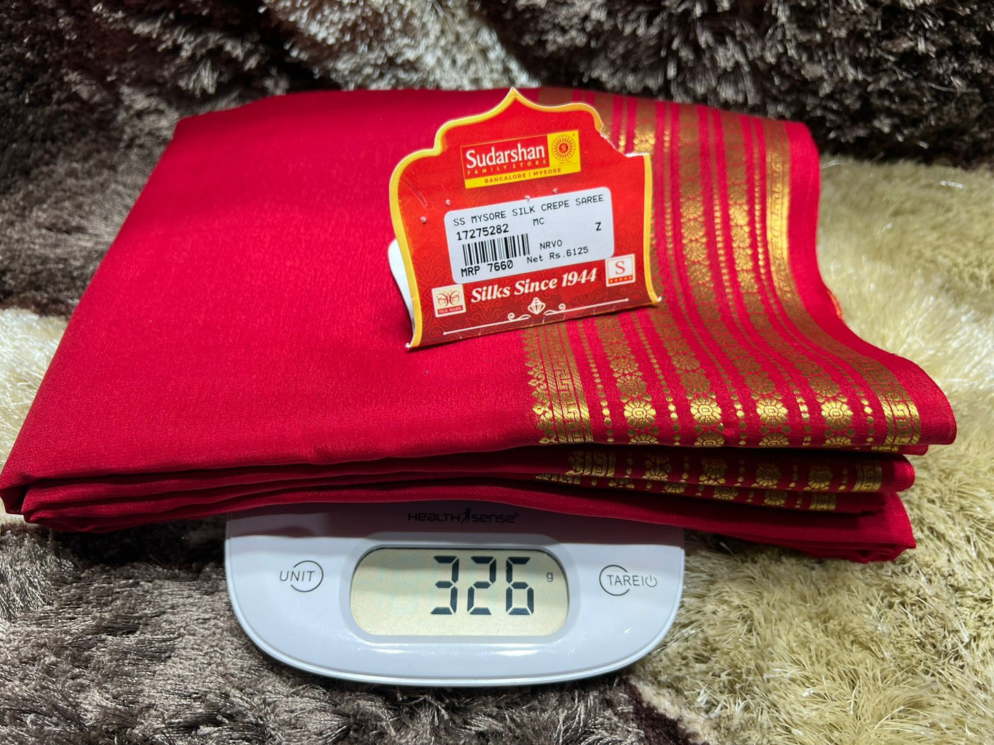 Pure Mysore Silk Saree ( 60 Grams )