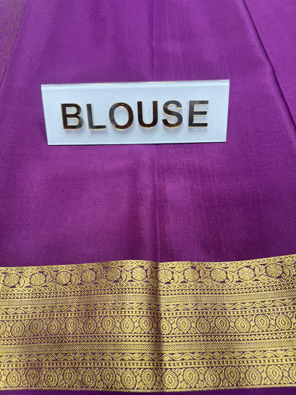 Pure Mysore Silk Saree.