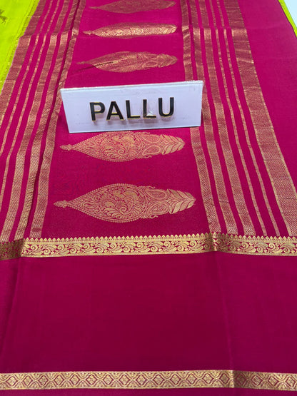 Pure Mysore Silk Saree.
