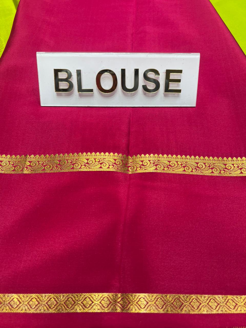 Pure Mysore Silk Saree.