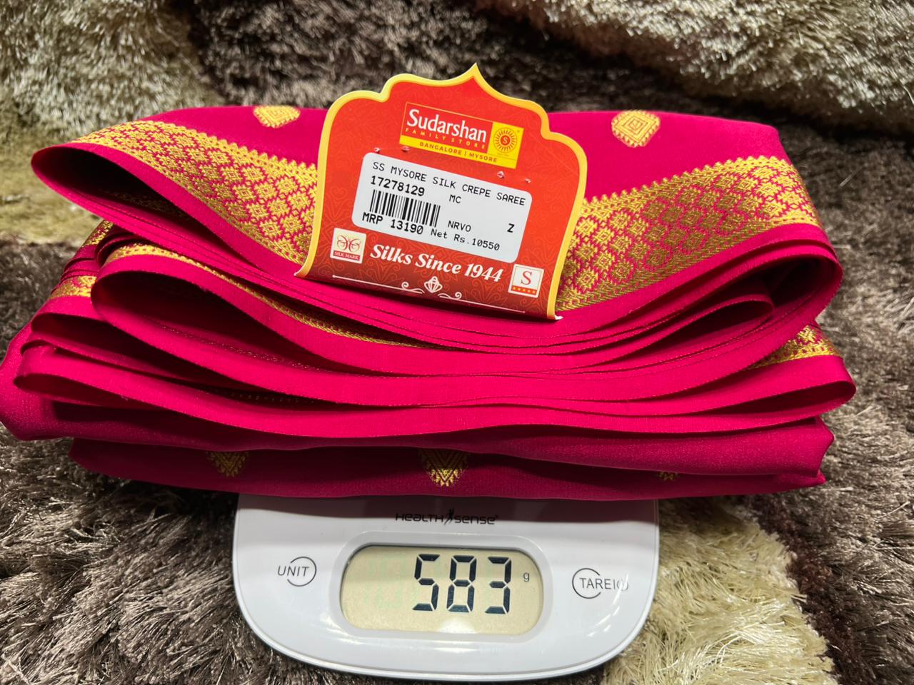 Pure Mysore Silk Saree.