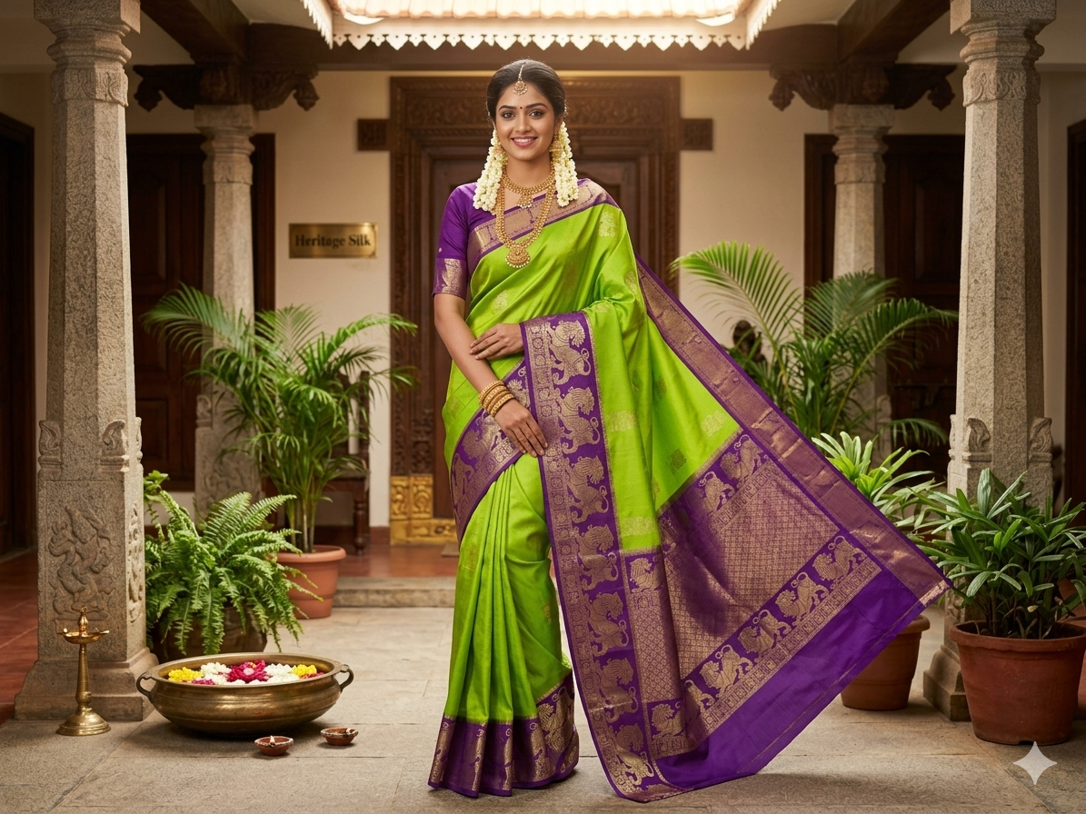 Pure Mysore Silk Saree.