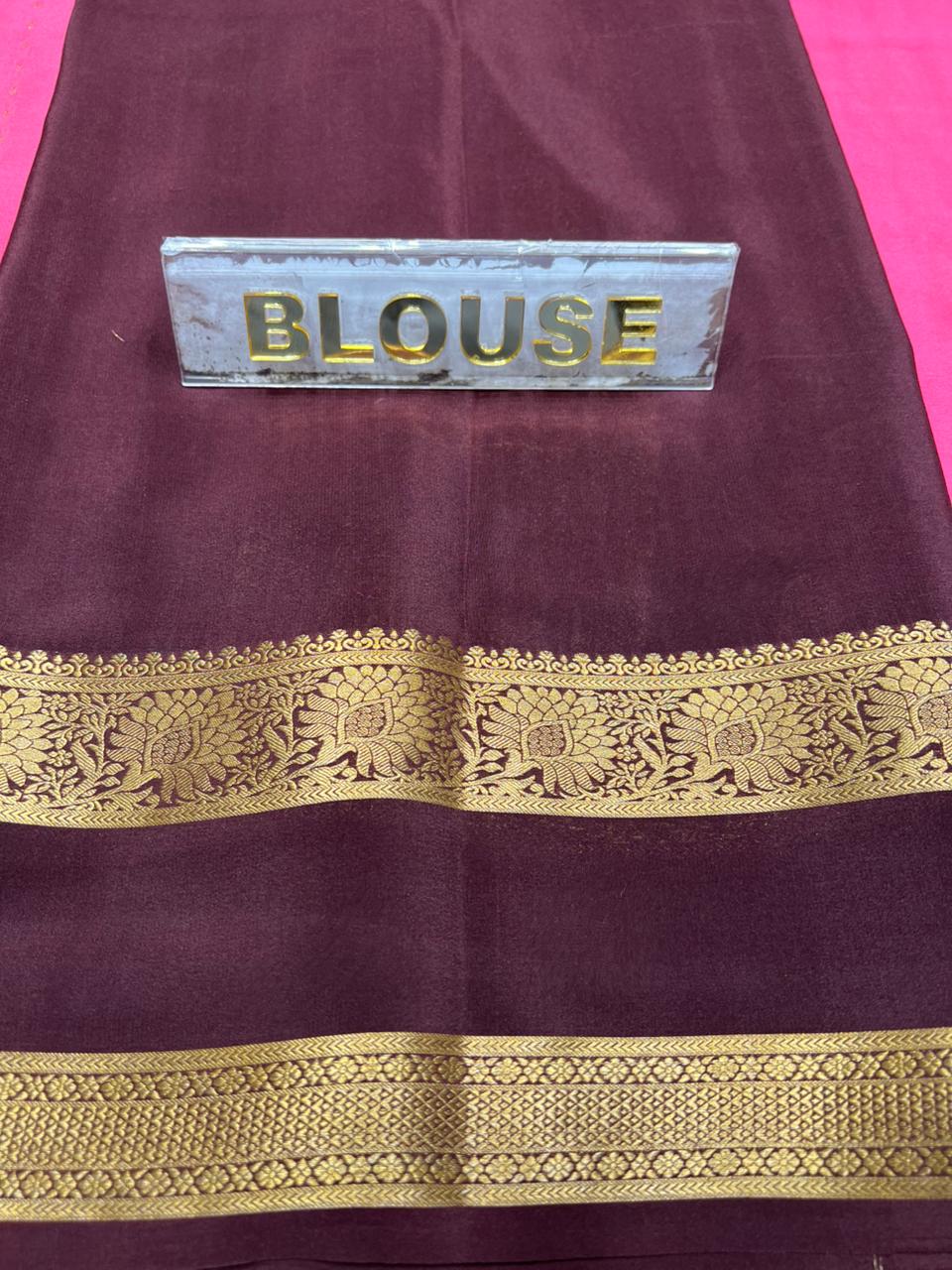 Pure Mysore Silk Saree.