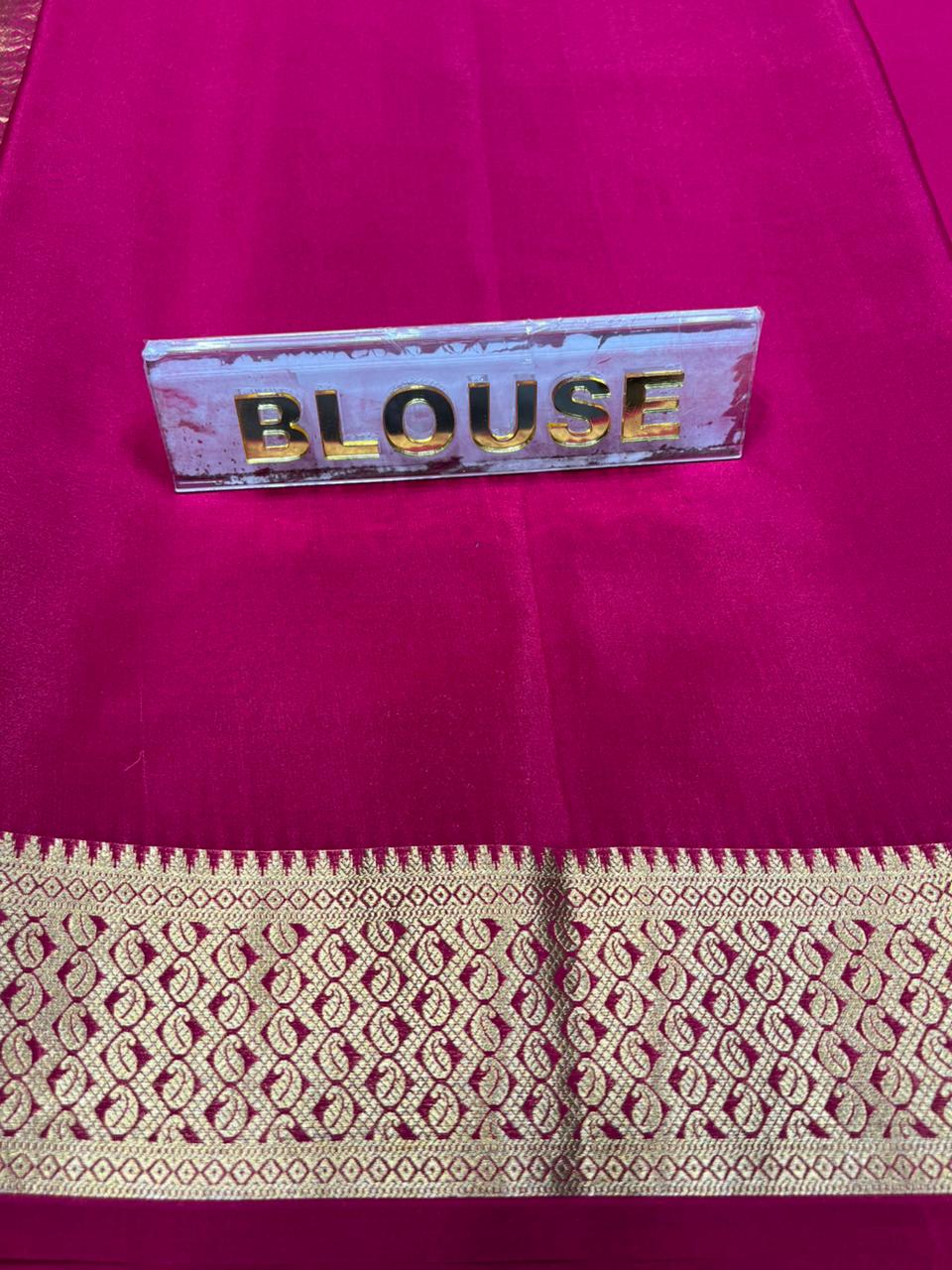 Pure Mysore Silk Saree.