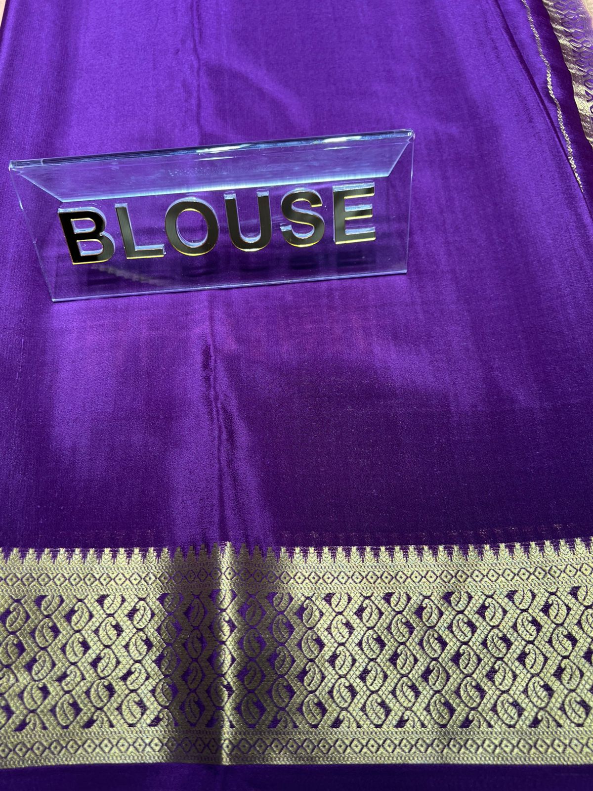 Pure Mysore Silk Saree.