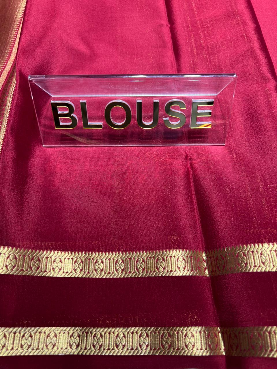 Pure Mysore Silk Saree.