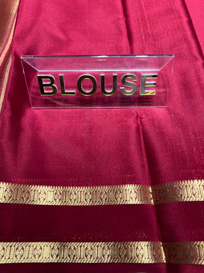 Pure Mysore Silk Saree.