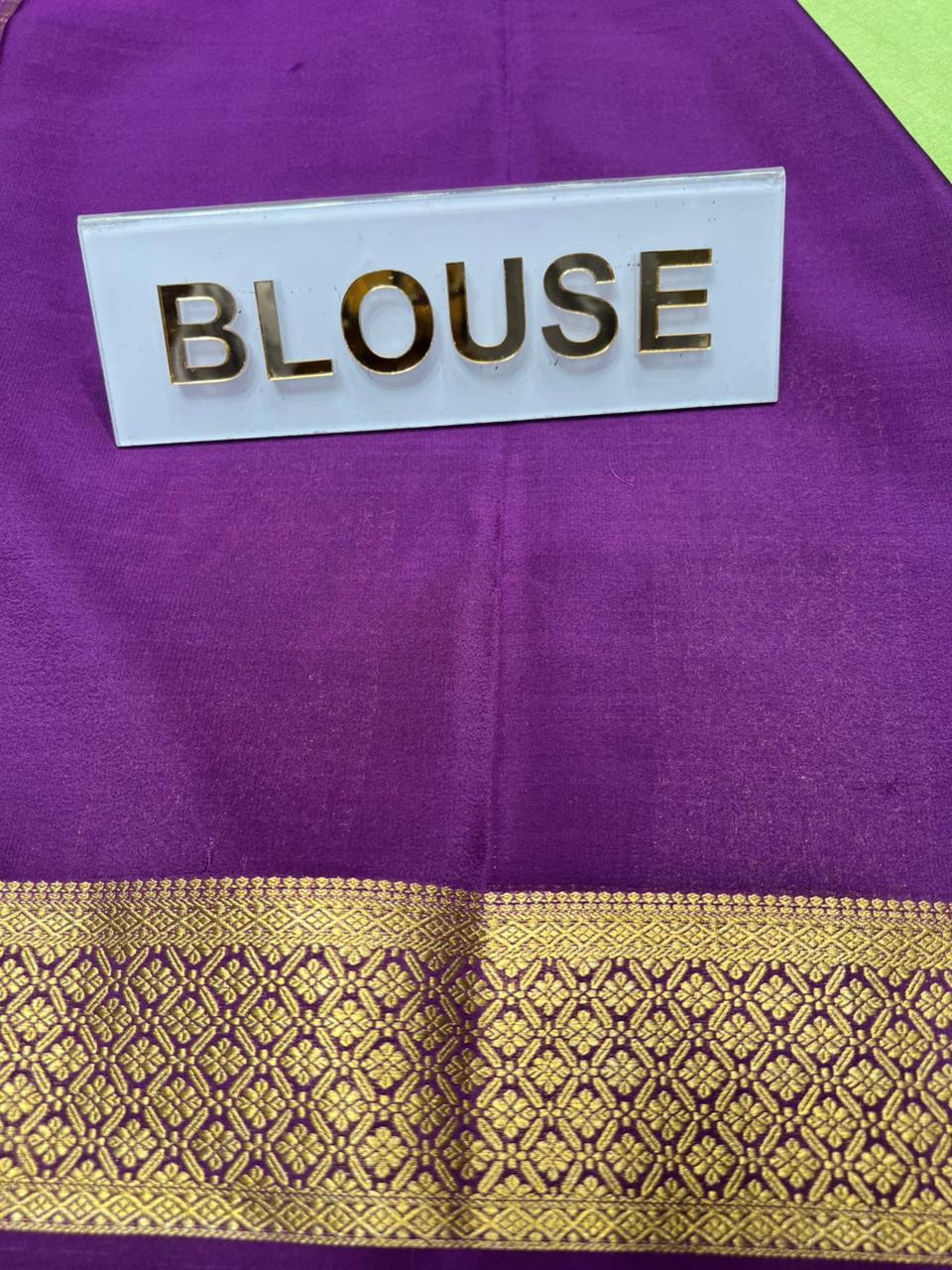 Pure Mysore Silk Saree.