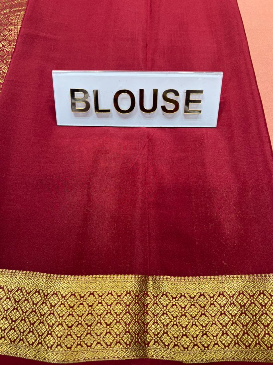 Pure Mysore Silk Saree.